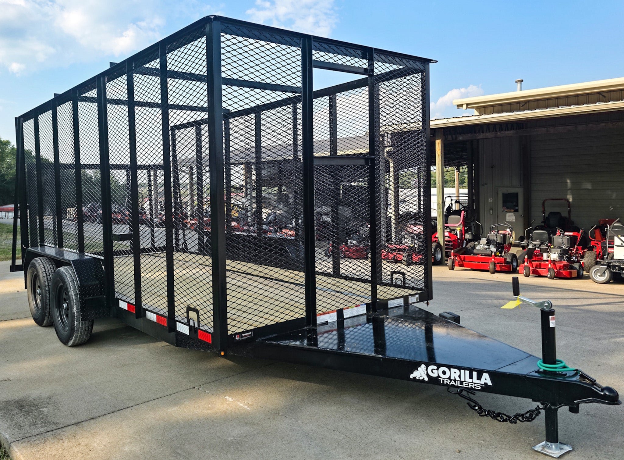 6.4' x 14' Leaf Cage Debris Loader Utility Trailer (2) 3500 Axles