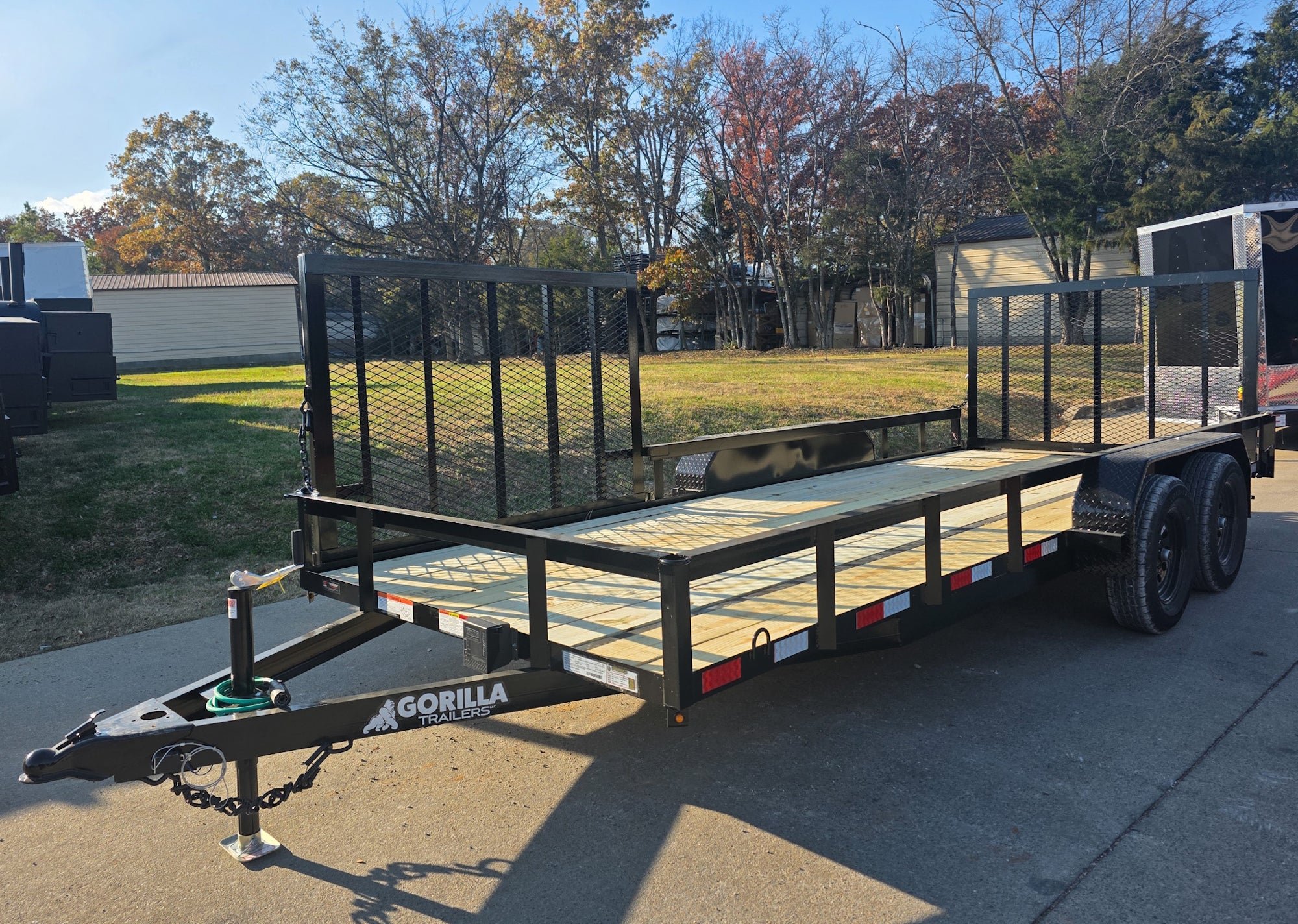 6.4x18 Straight Deck Utility Trailer with Side Gate (2) 3,500lb Axle