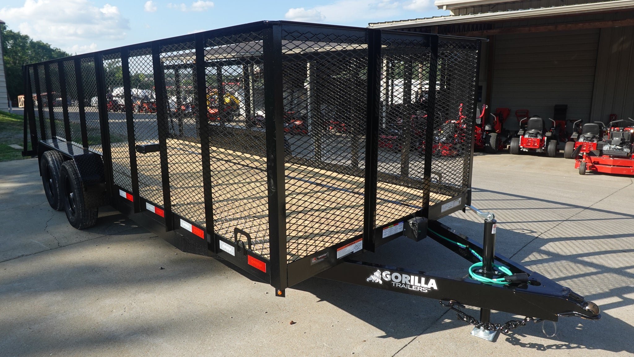6.4x18 Debris / Junk Utility Trailer 4ft Mesh Sides (2) 3500lb Axles 7K GVWR