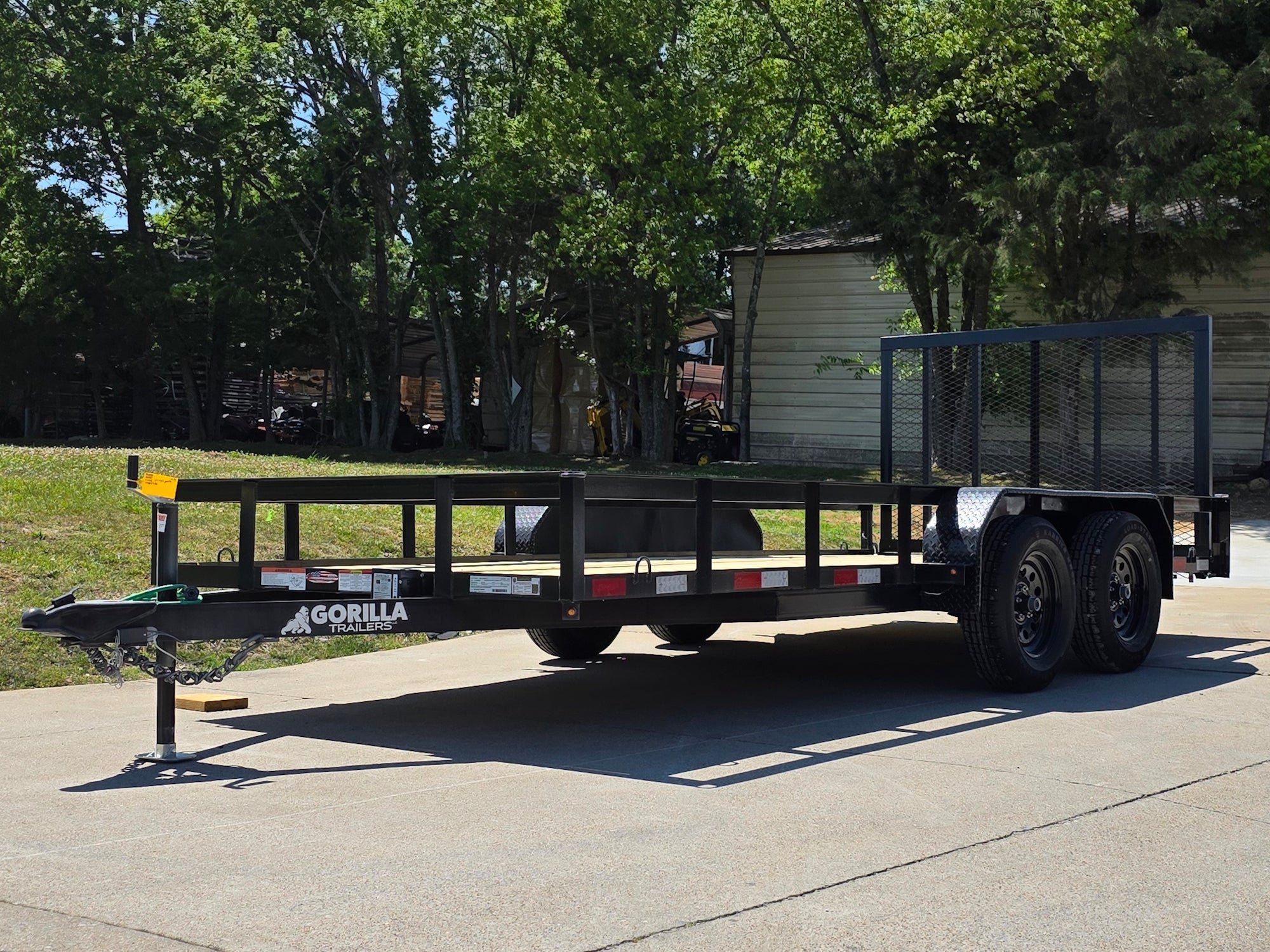 6'4" x 16 Utility Trailer Double Axle Straight Deck With Gate Powder Coated (2) 3500lb Axles