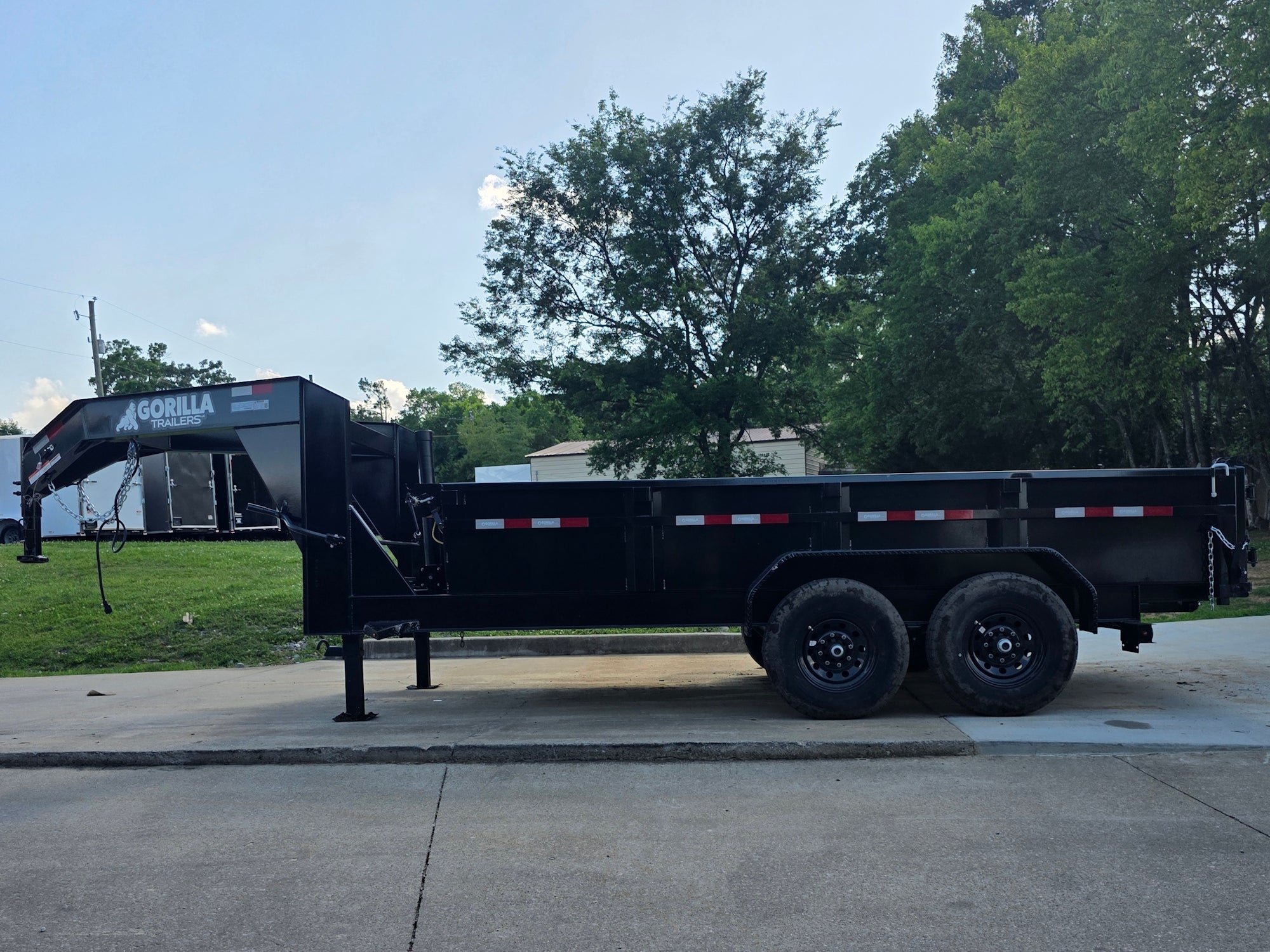 7x16 Telescopic Gooseneck IBeam Dump Trailer 2ft Sides (2) 7K Axles 14k GVWR