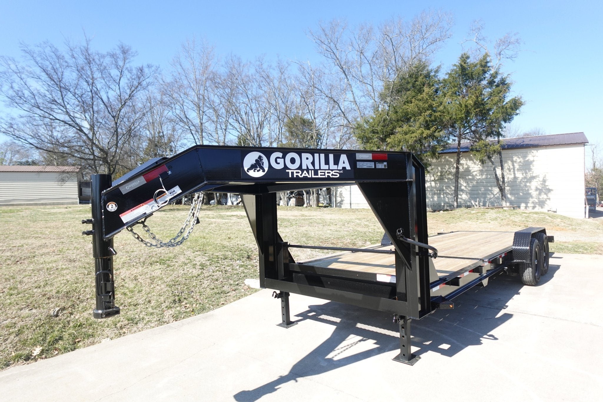 7x22 Gooseneck Tilt Car Hauler Trailer (2) 7K Drop Axles with Brakes 14K GVWR