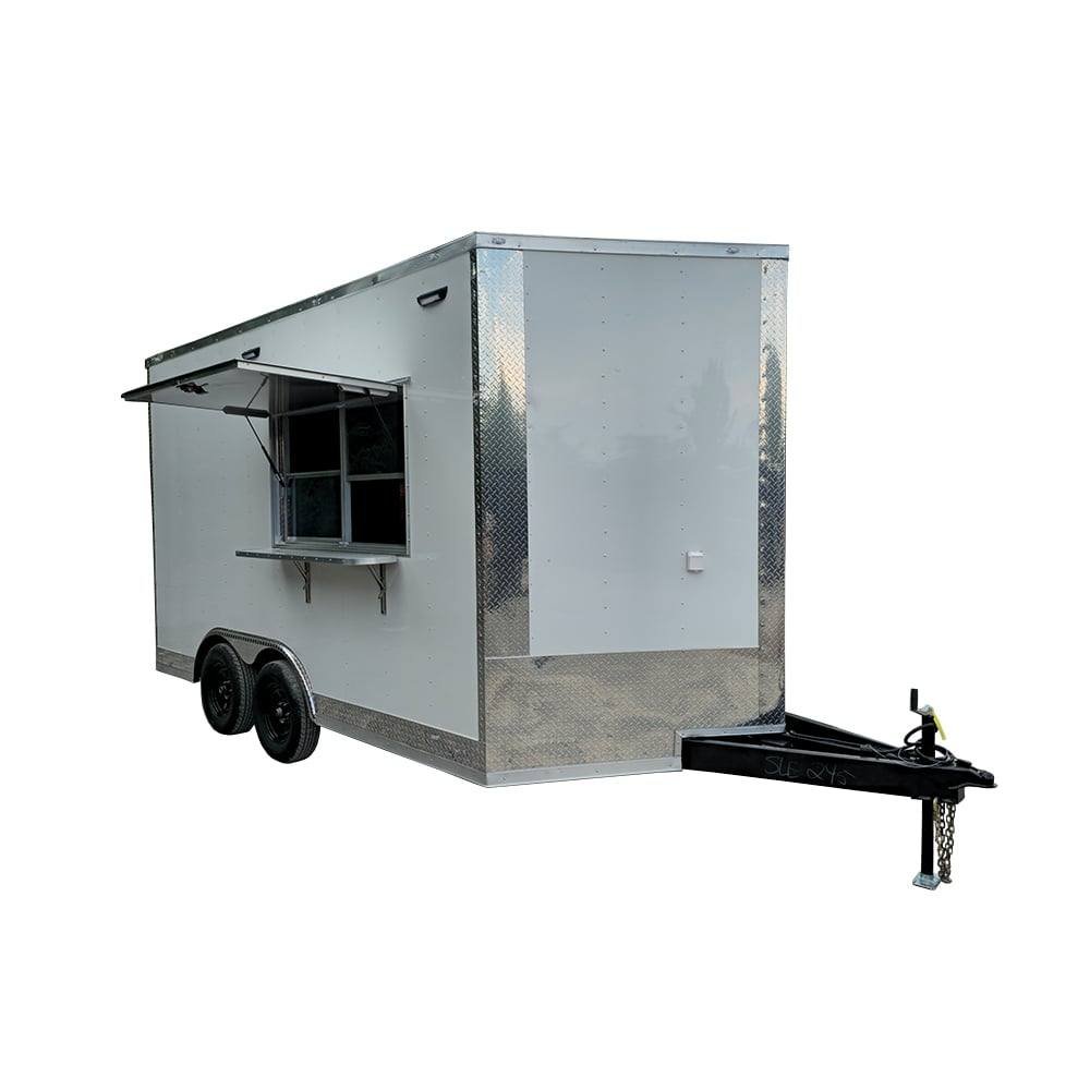 8.5' X 14' White Concession Food Event Catering Trailer