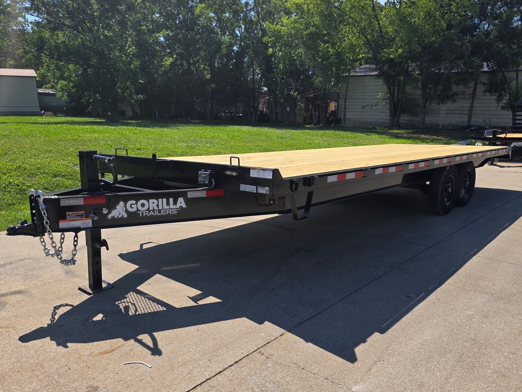 8.5x25 Straight Deckover Trailer (2) 7K Axles with Slide Out Ramps 14K GVWR