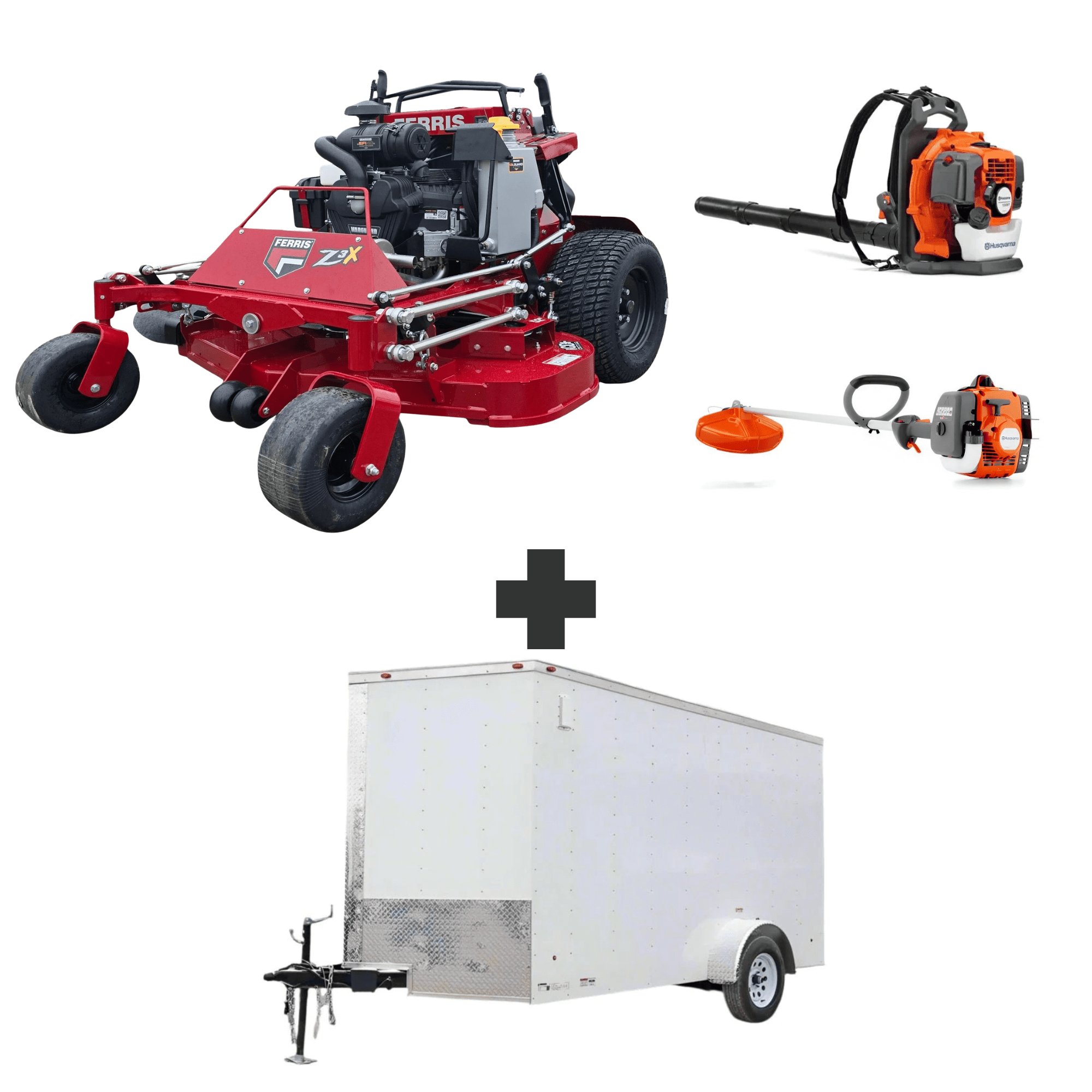 Ferris 5902217 SRS Z3X 52" Stand-On Mower 40HP Vanguard Enclosed Trailer Handheld Bundle