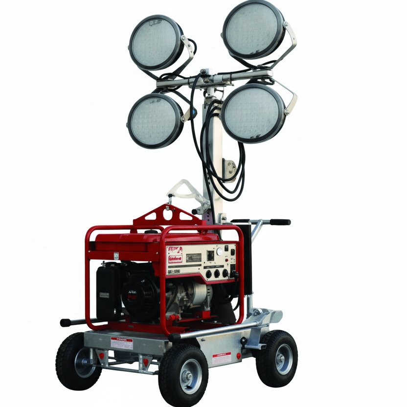Multiquip GB43LED Light Balloon 4-Spot, 300W LED, 4-Wheel Cart