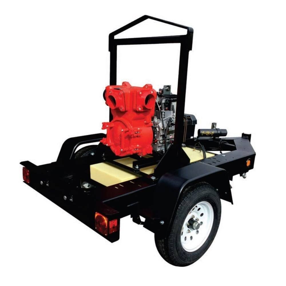 Multiquip QP4TKT16 Pump mounted on Trailer w/ 16 GAL fuel cell